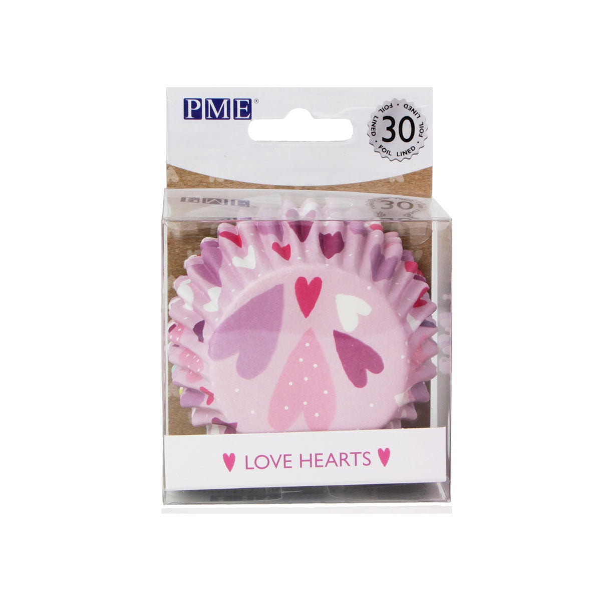 PME Foil Caissettes à cupcake Coeurs d'amour pk/30