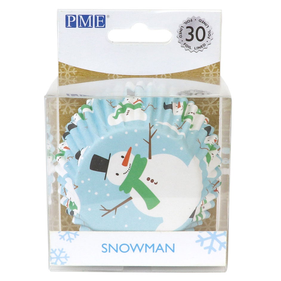 PME Caissettes à Cupcakes en aluminium - Bonhomme de neige