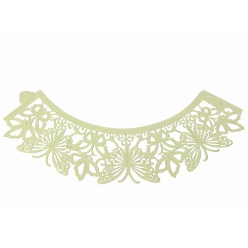 PME Cupcake Wrappers Butterfly Ivory pk/12