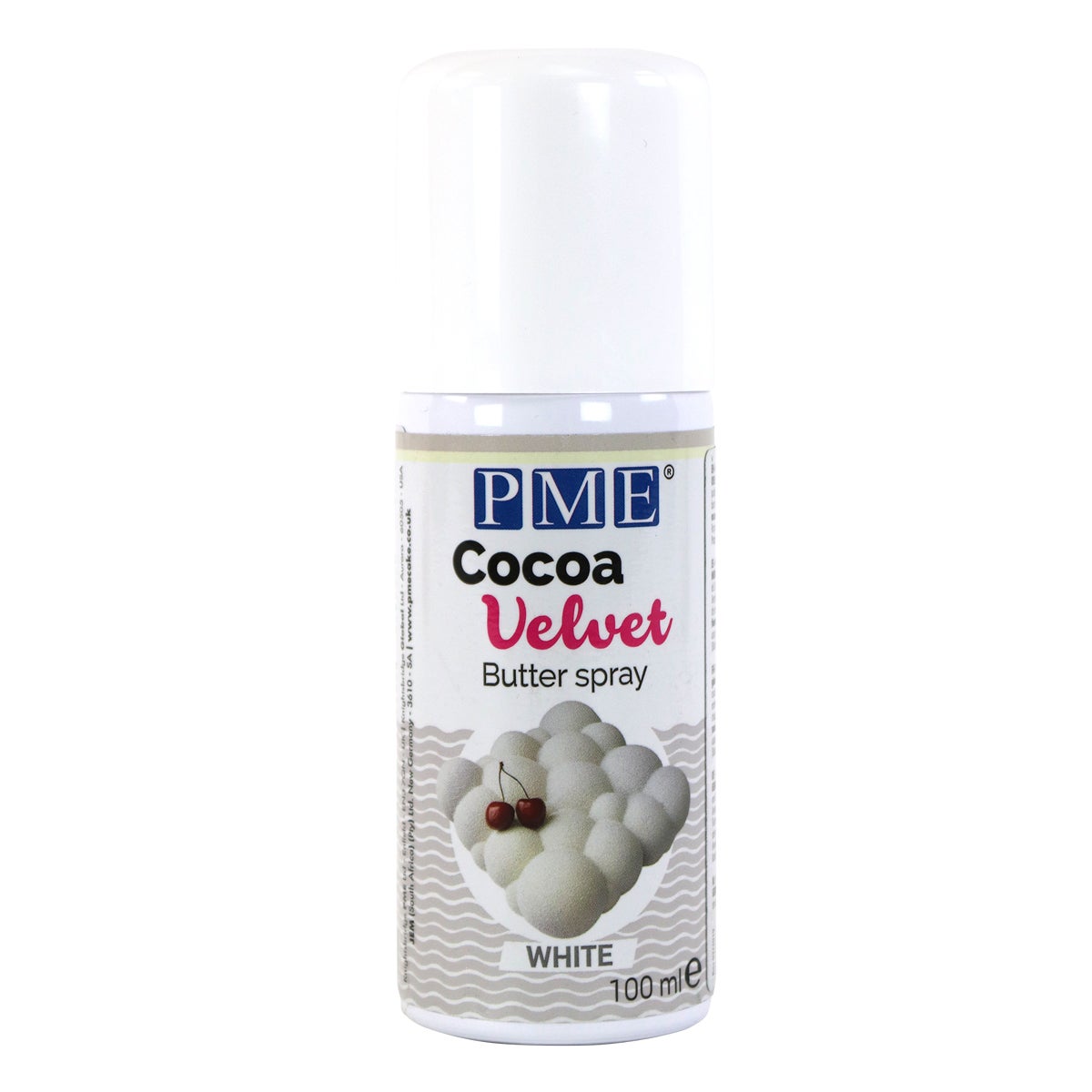 PME Spray Velours au Beurre de Cacao BLANC 100mL