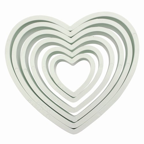 PME Plastic Cutter Heart Set/6