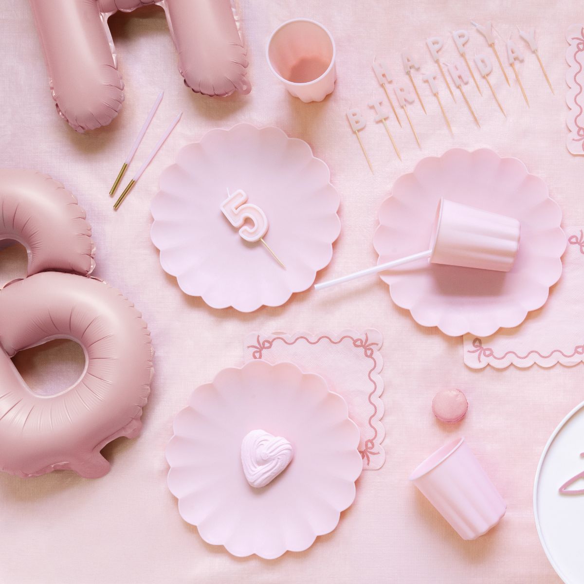 PartyDeco Bougies Rose/Or 12/pcs