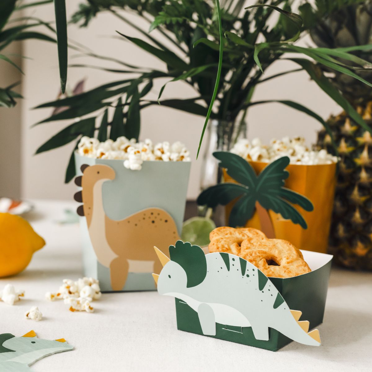 PartyDeco DIY Paper Snack Boxes pk/6 - Dinosaures