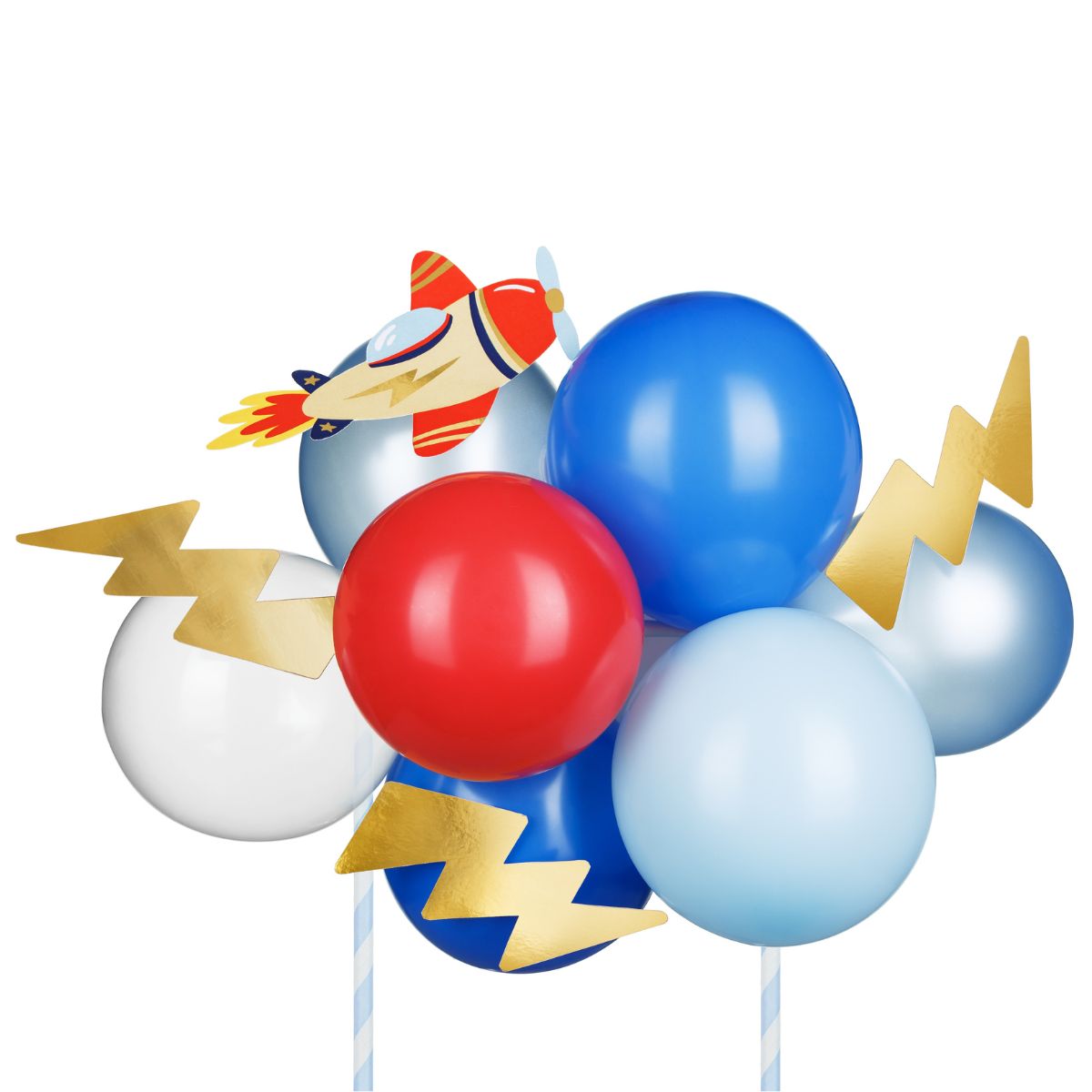 PartyDeco Ballon-Cake Topper Kit 29cm - Avion