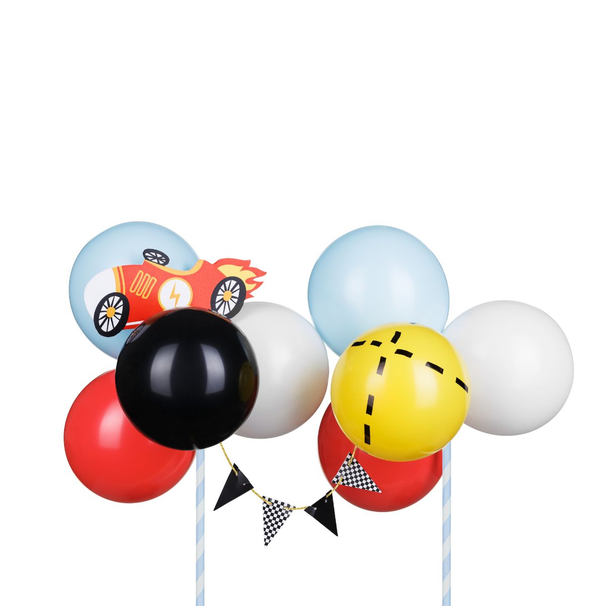 PartyDeco Ballon-Cake Topper Kit 29cm - Voiture