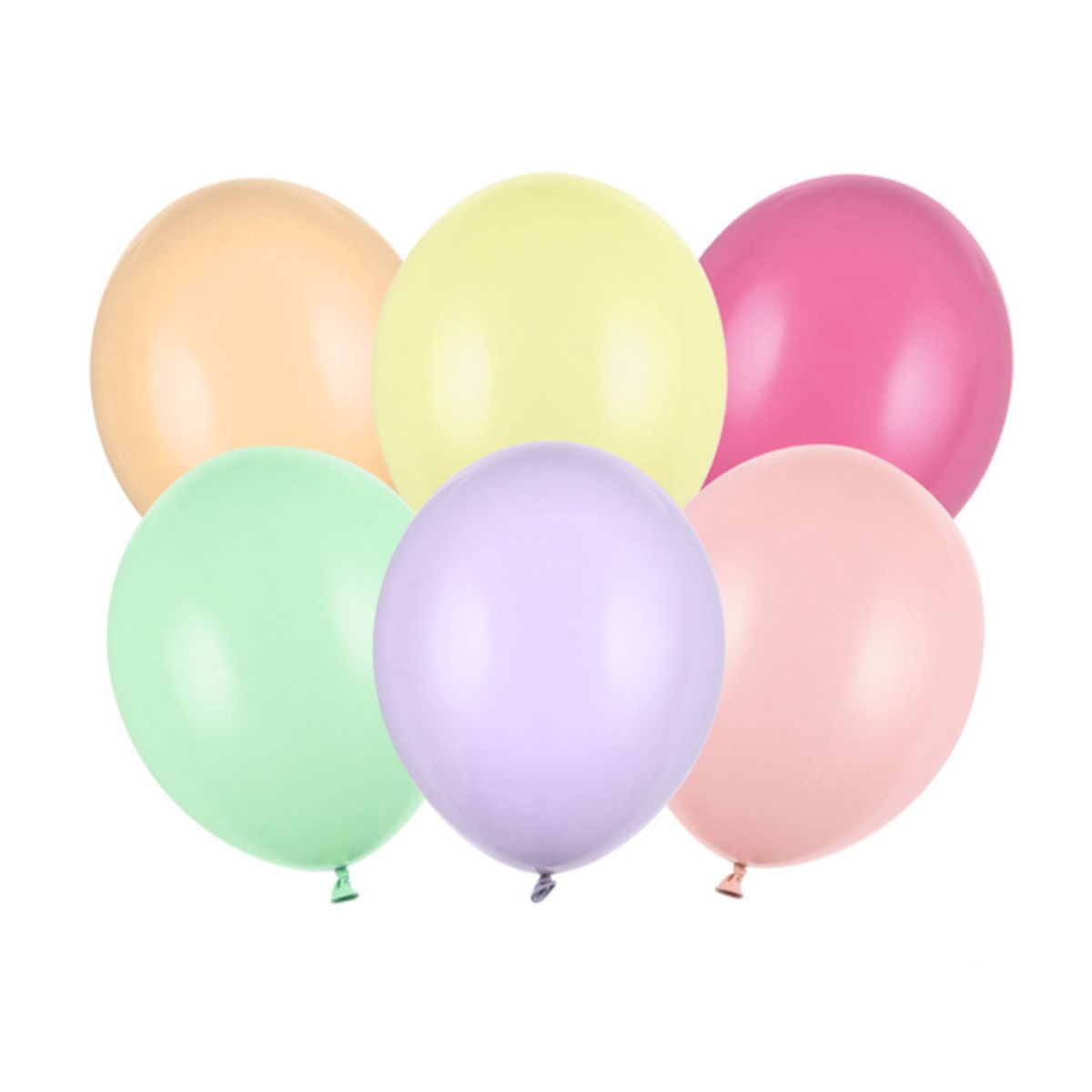 PartyDeco Ballons Solides Mélange Pastel 12 cm pk/100