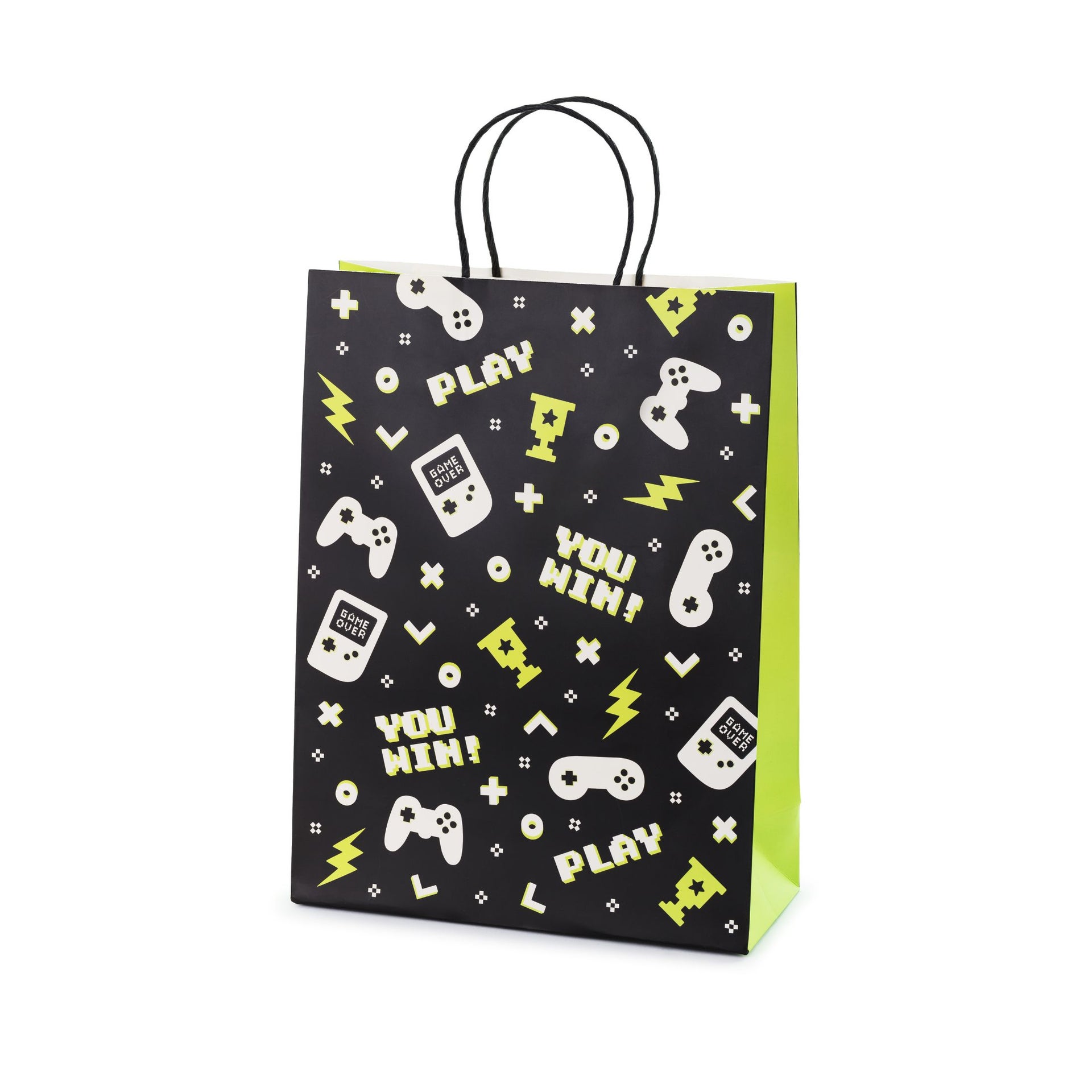 PartyDeco Sac cadeau - Gamer - 10x24x32cm