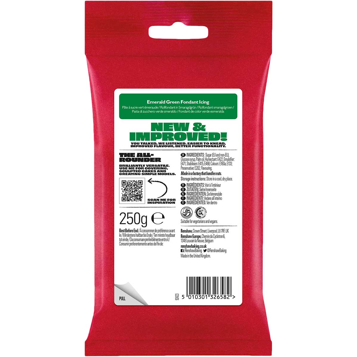 Renshaw Fondant Icing Emerald Green 250g