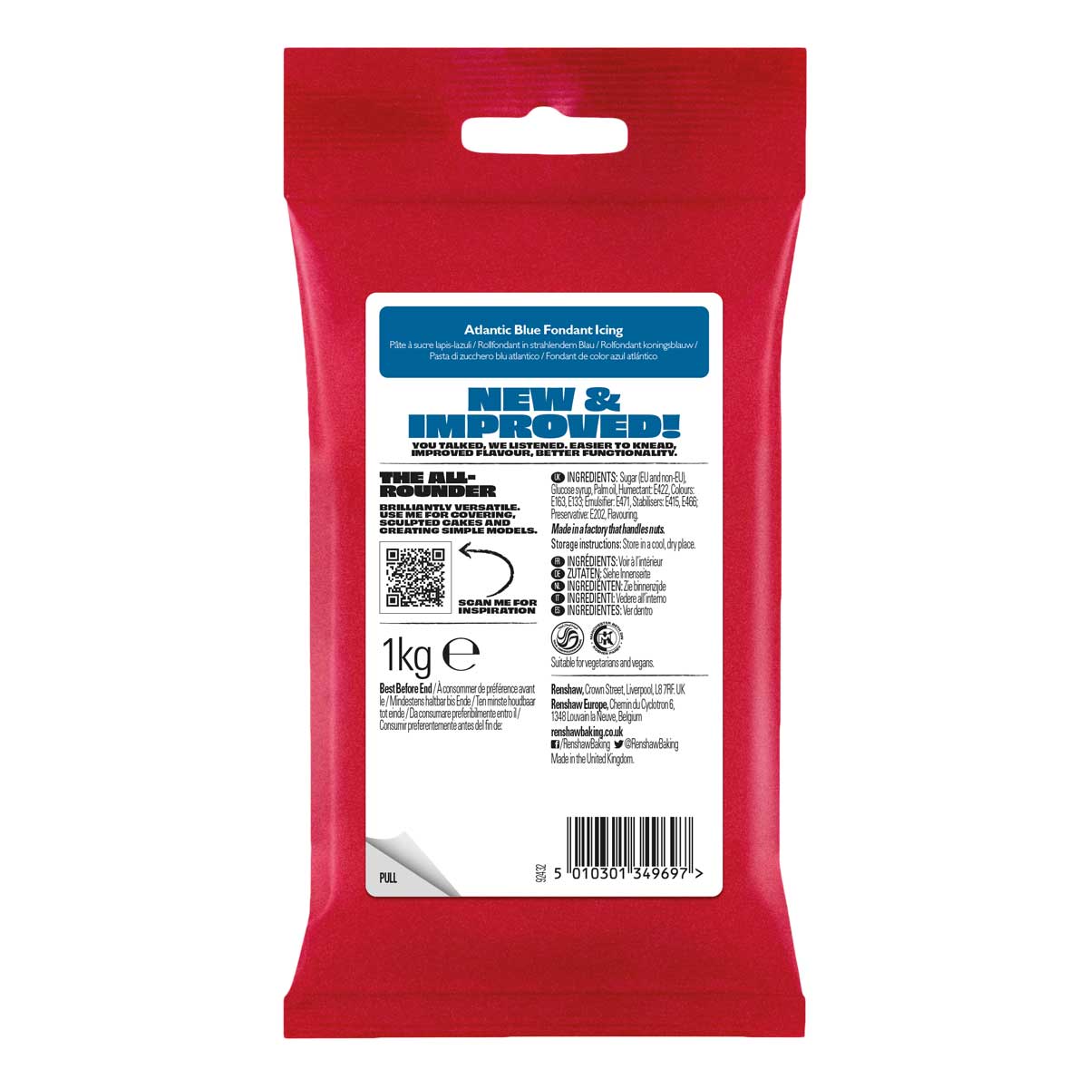 Renshaw Pâte à Sucre Atlantic Blue 1kg