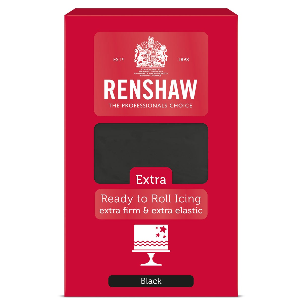 Renshaw Pâte à sucre roulée Extra 1kg - Noire -