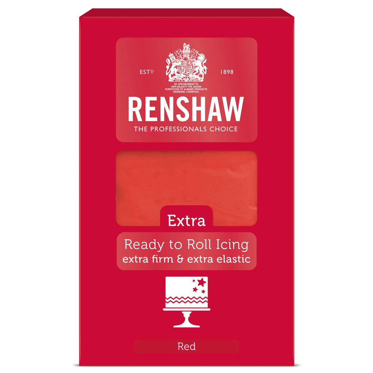 Renshaw Pâte à sucre roulée Extra 1kg - Rouge -