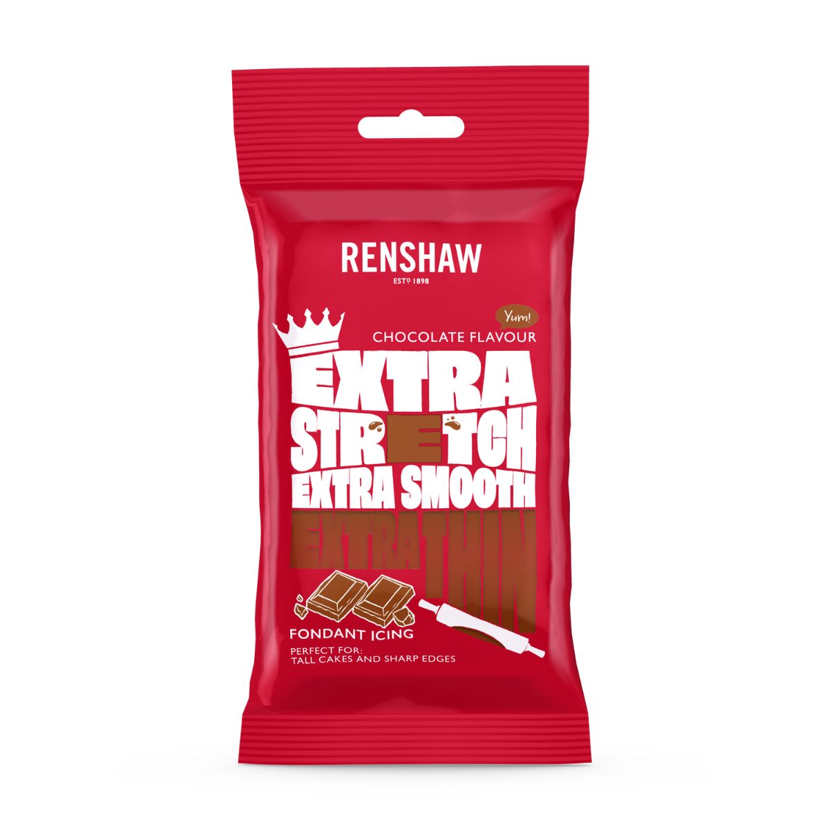 Renshaw Extra Fondant 250g - Marrón Chocolate