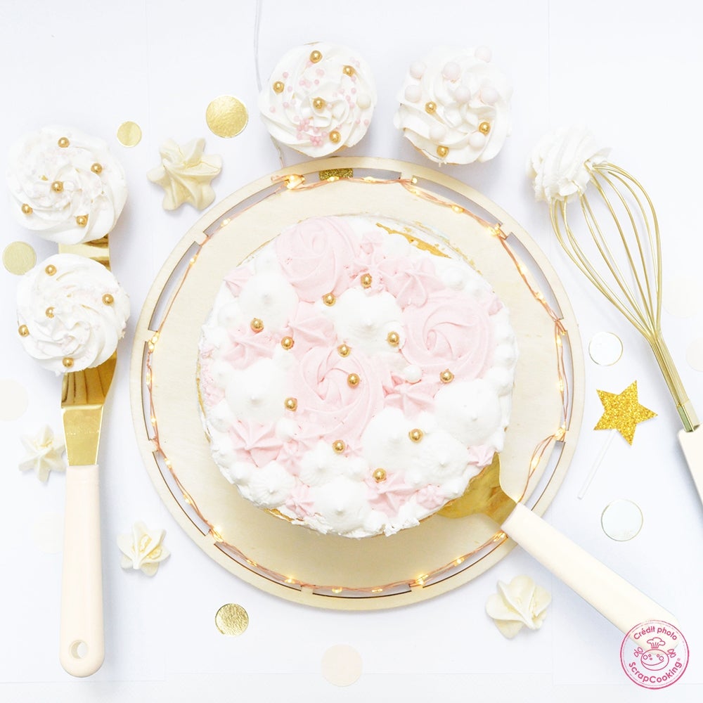 ScrapCooking Spatule, fouet et serveur à gâteaux en or (3)