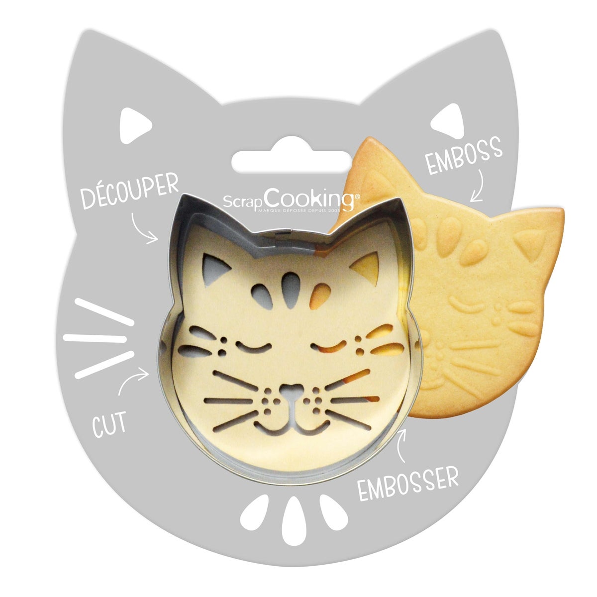ScrapCooking Découpeur de biscuits et gaufreur Cat