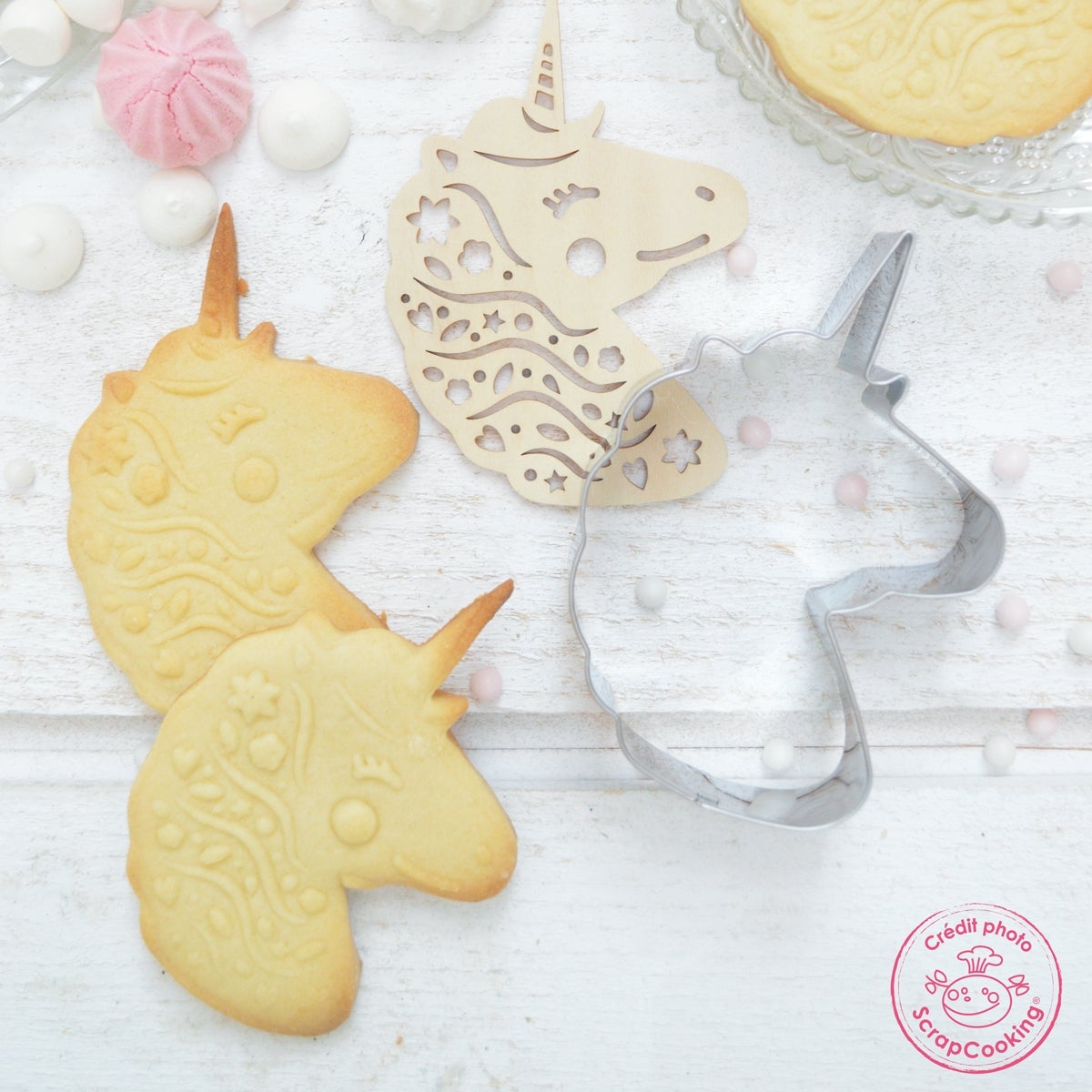 ScrapCooking Découpeur et gaufreur de biscuits Licorne