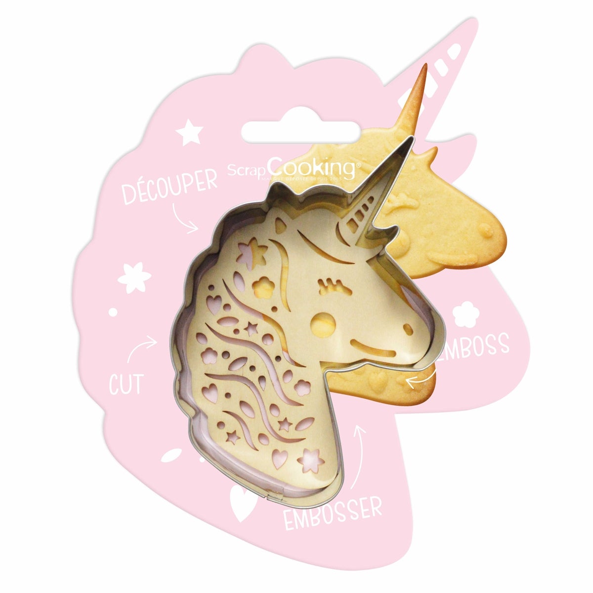 ScrapCooking Découpeur et gaufreur de biscuits Licorne