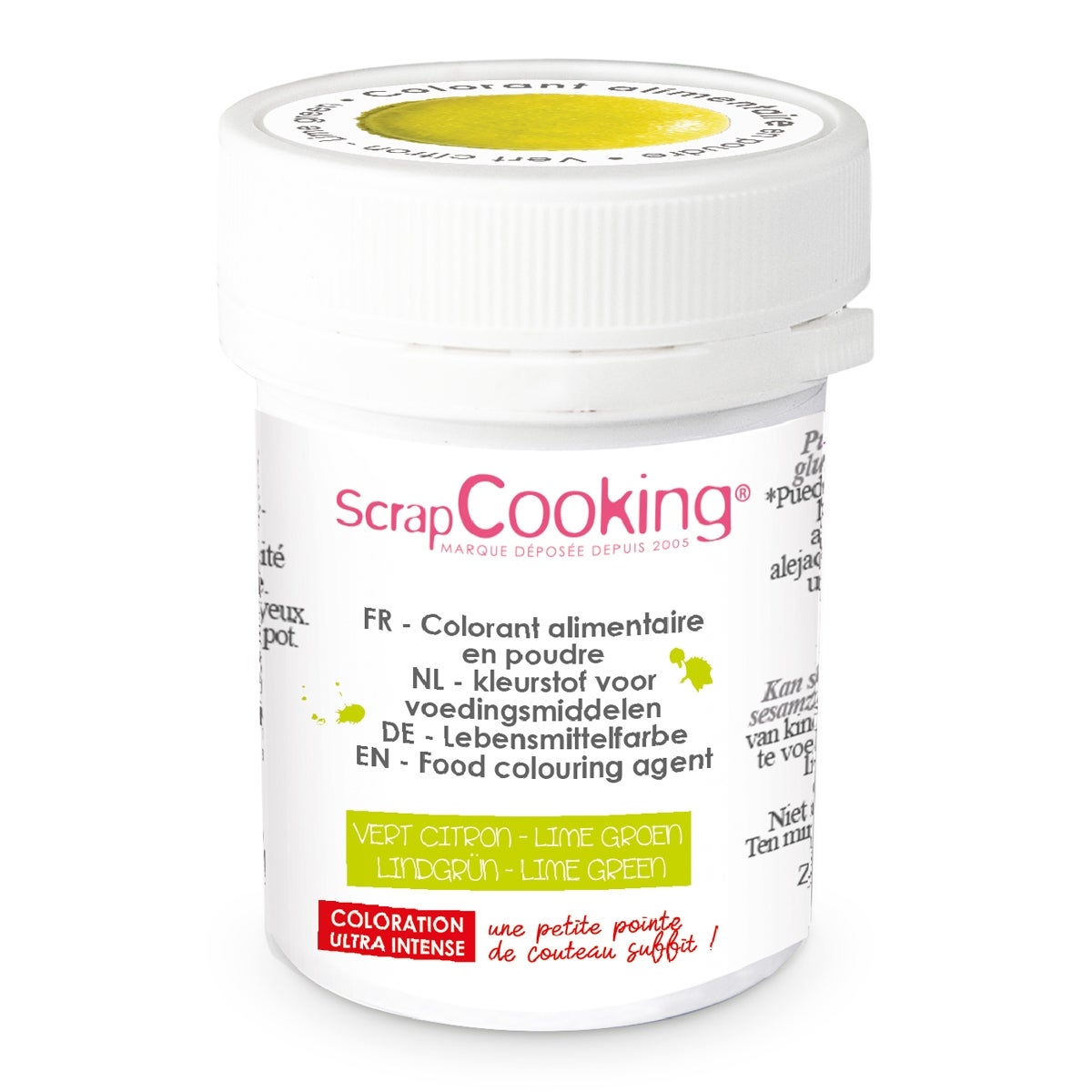 ScrapCooking Colorant Alimentaire ArtificielPoudreVertCitron
