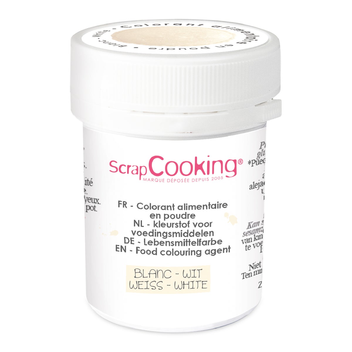 ScrapCooking Colorant Alimentaire Artificiel Poudre Blanc