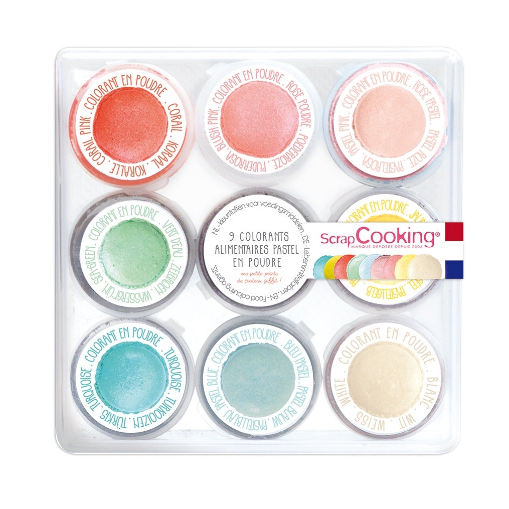 ScrapCooking Artificial Powder Food Colour Pastel Set/9
