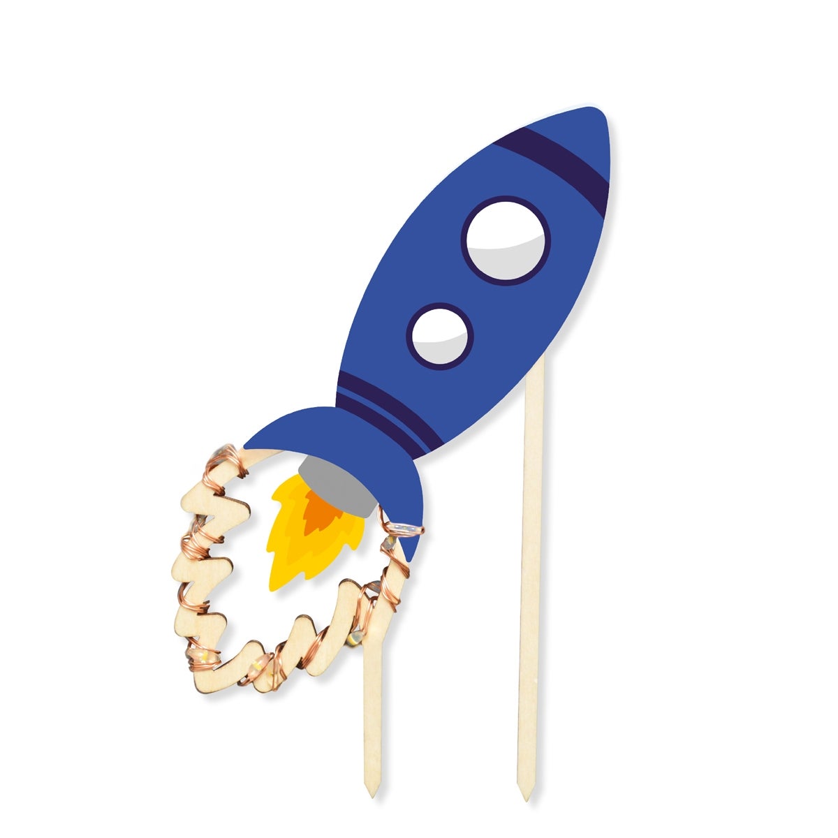 ScrapCooking LED Cake Topper fusée spatiale