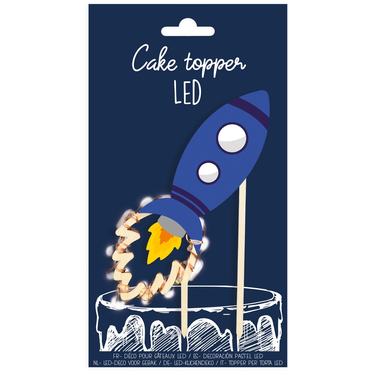 ScrapCooking LED Cake Topper fusée spatiale
