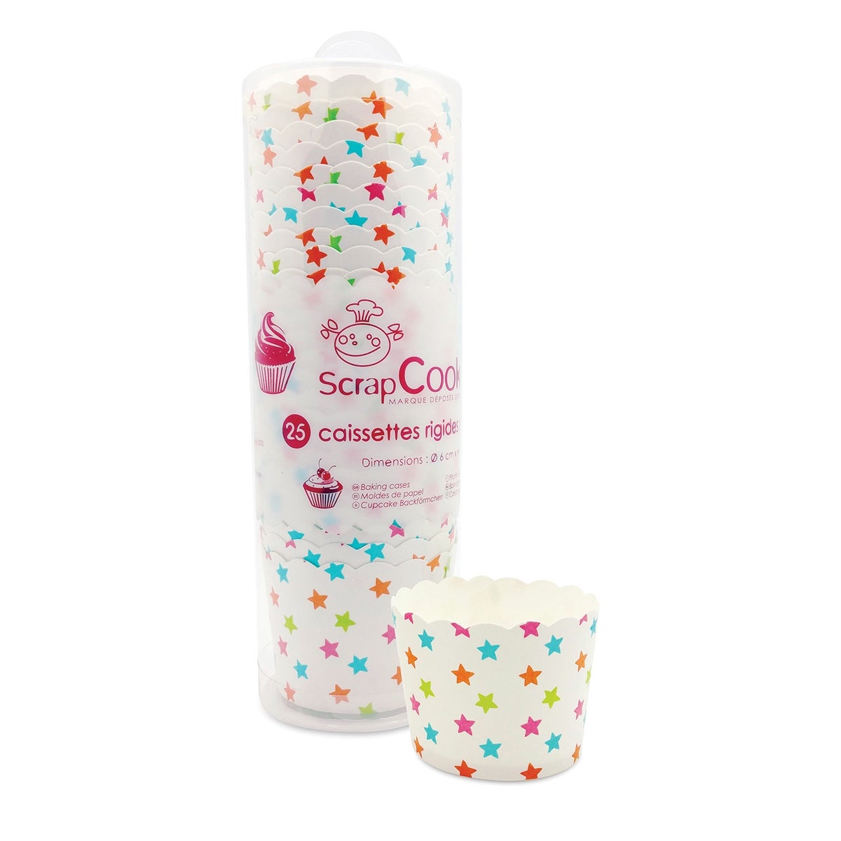 ScrapCooking Boîtes à cupcakes Stars pqt/25