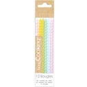 Scrapcooking Long Twisted Pastel Candles 12 cm pk/12