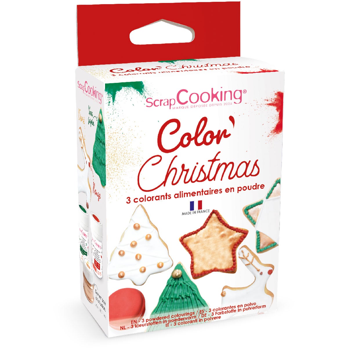 ScrapCooking Colorants alimentaires en poudre pour Noël 3x5g