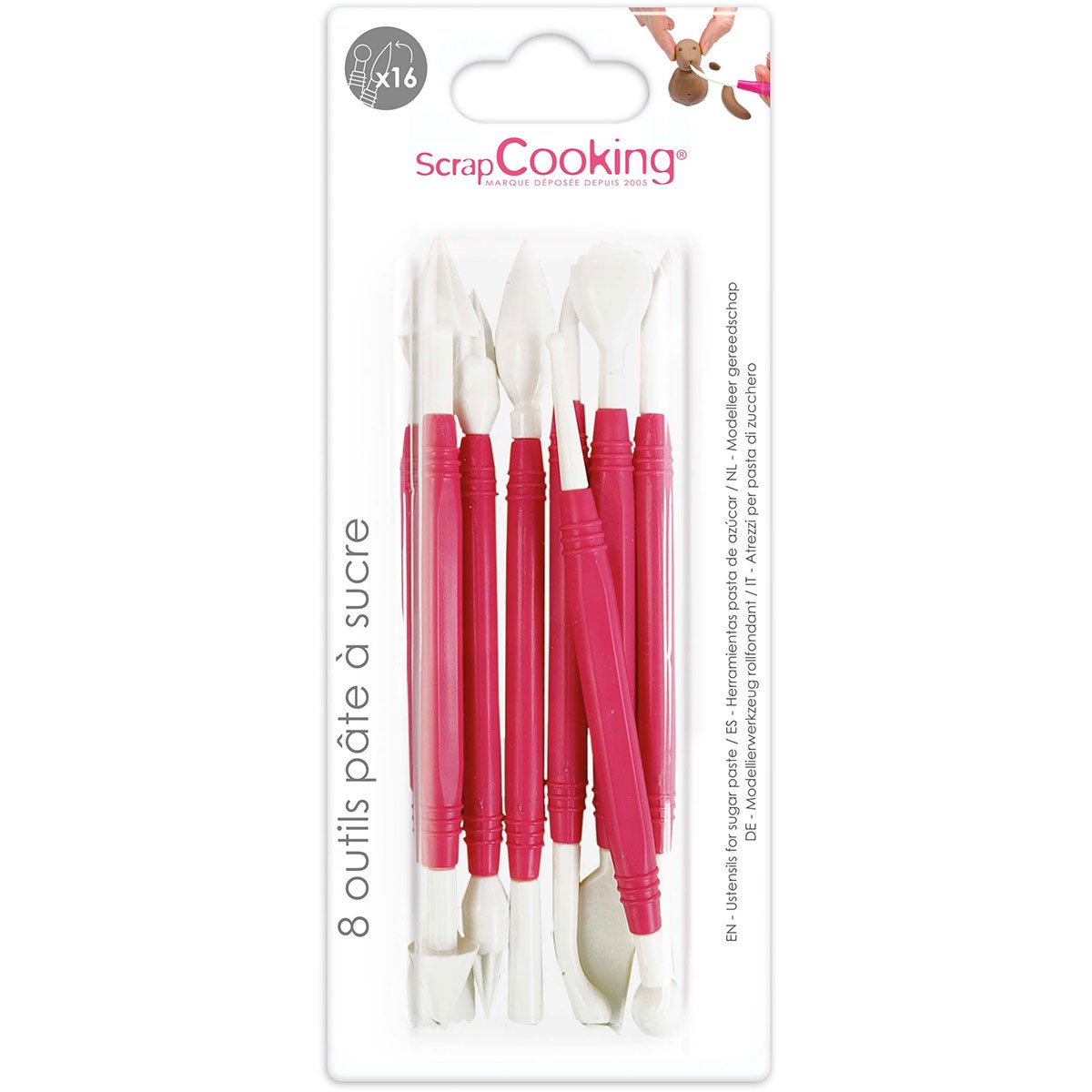 Scrapcooking Fondant Outils de modelage 8 pcs