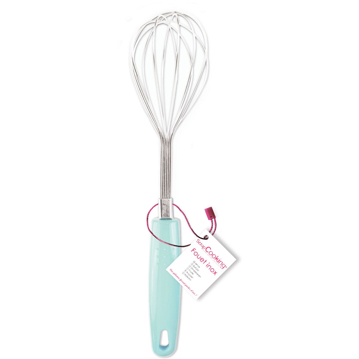 Scrapcooking Stainless Steel Whisk W/ Plastic Handle