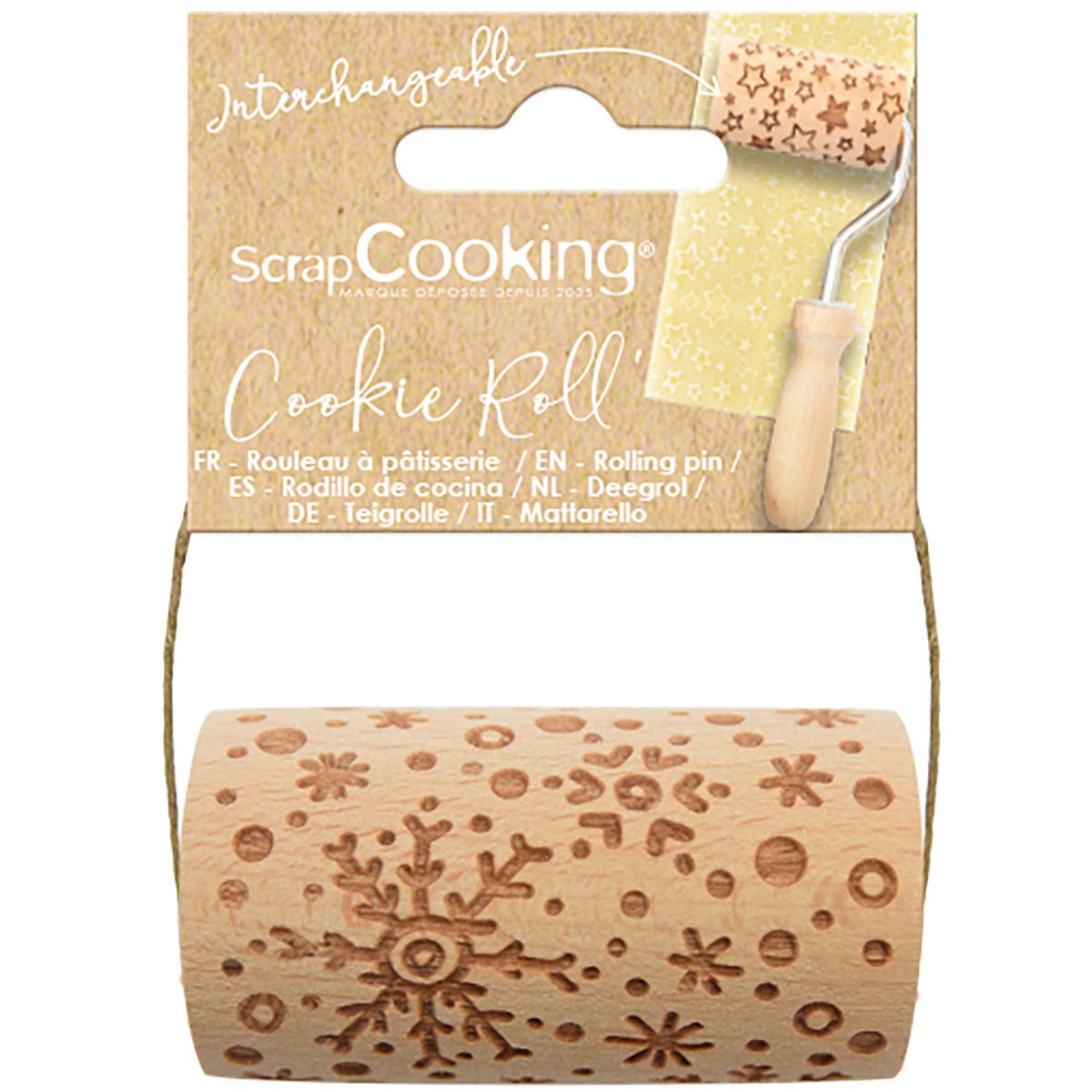 ScrapCooking Snowflake Embossing Rolling Pin