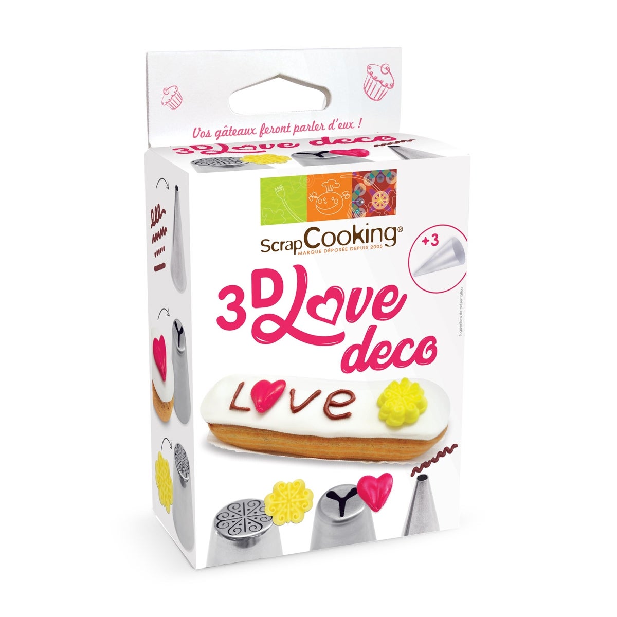Scrapcooking 3D Liefde Decoratie Set/6