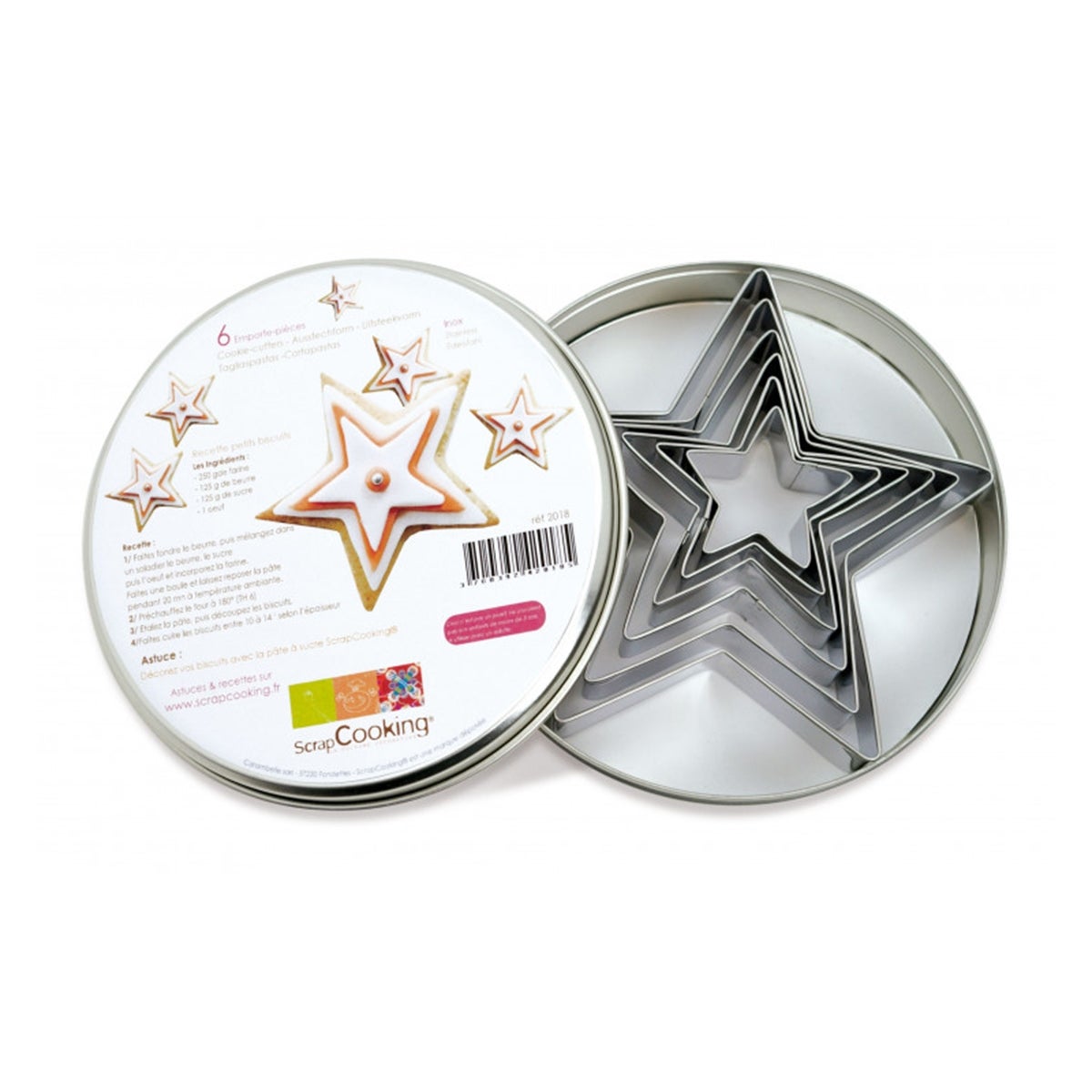 Scrapcooking Emporte-pièce Biscuit - Étoiles Set/6