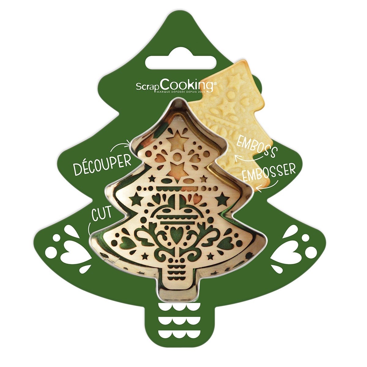 Scrapcooking Emporte-pièce Biscuit et Tampon - Sapin