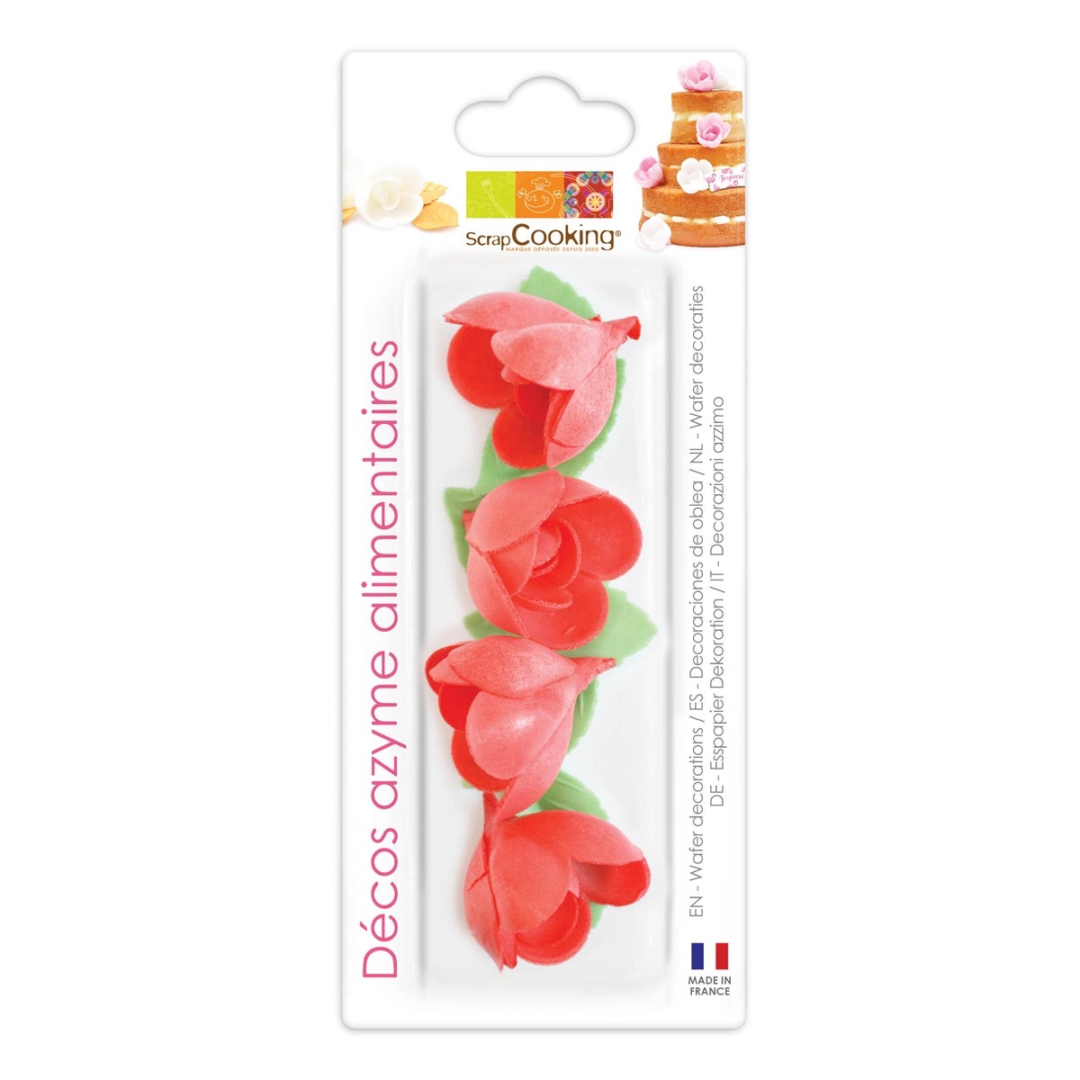 Scrapcooking Décorations Gaufrées Rose & Leaf Set/10