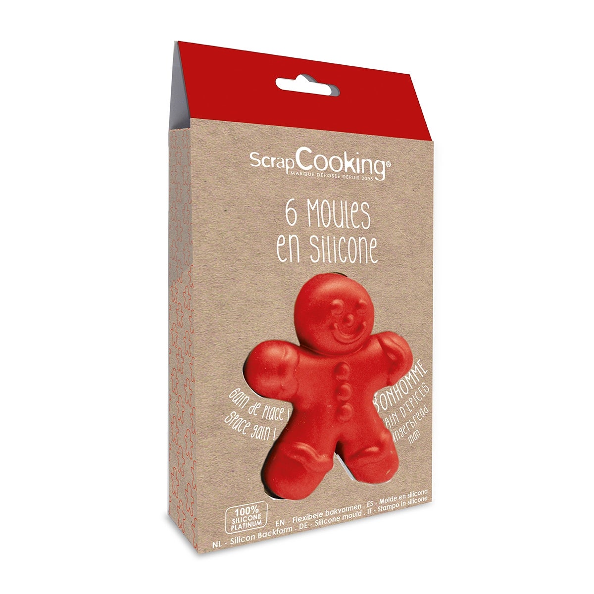Scrapcooking Moule en Silicone pour Bonhomme de Pain d'épice set/6