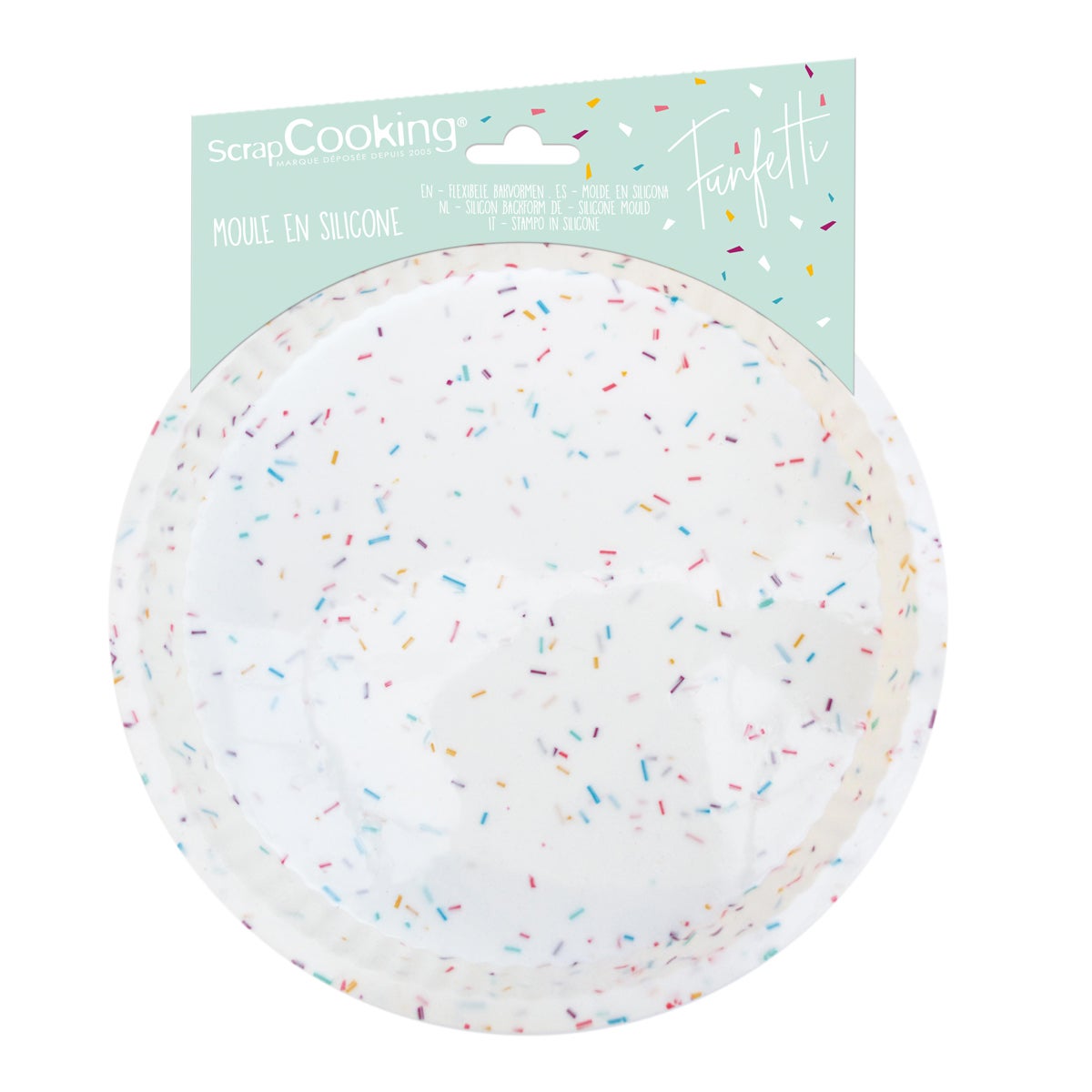 Scrapcooking Moule en silicone FunFetti Pie 22cm