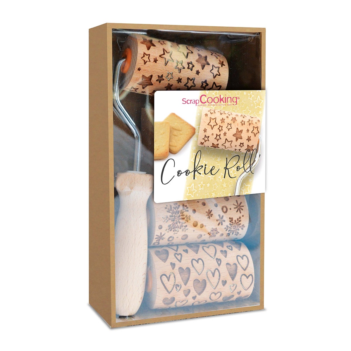 Scrapcooking Mini rouleau à biscuits en bois Set/3