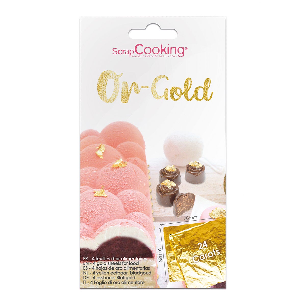 ScrapCooking 24 Carats Feuilles Or pcs/4