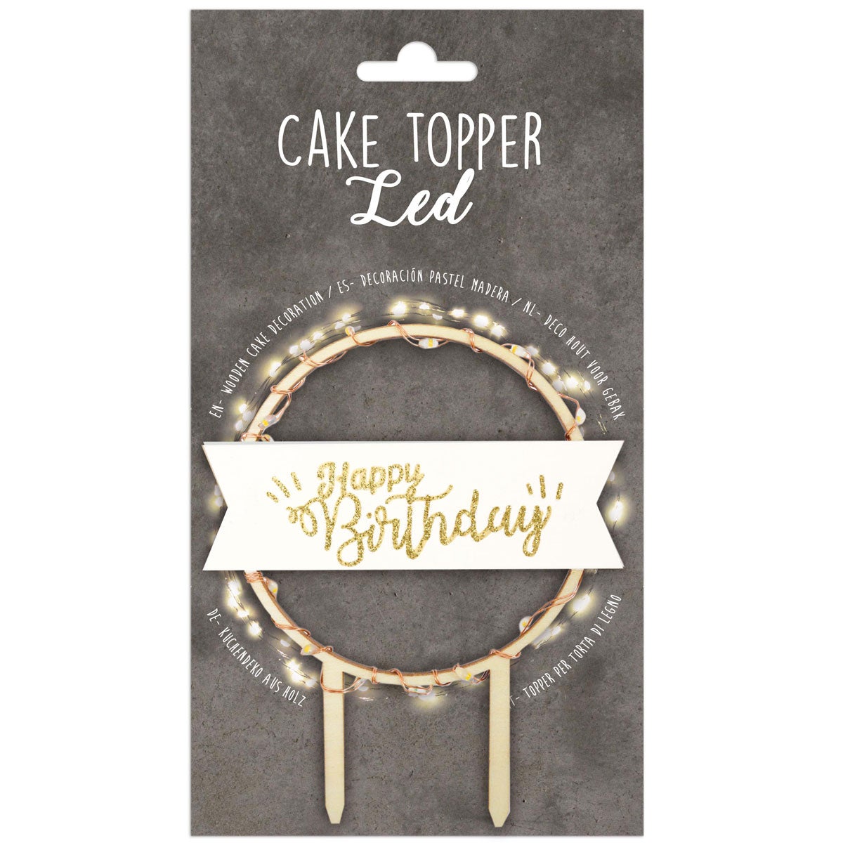 Scrapcooking Taarttopper Led Happy Birthday