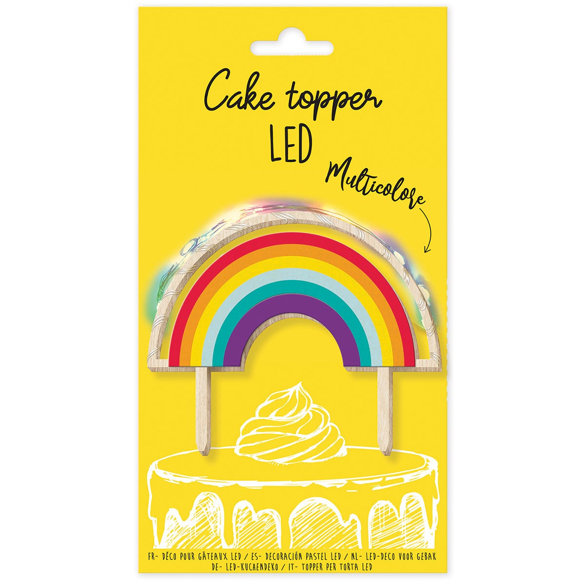 ScrapCooking Cake Topper Led Regenboog