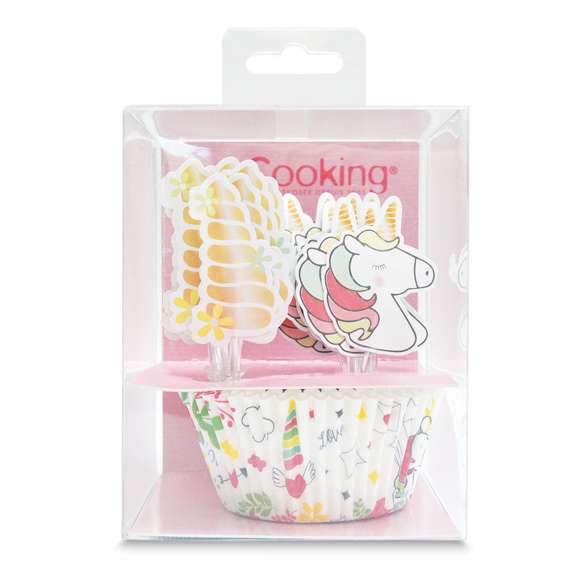 ScrapCooking Cupcakevormpjes & Toppers Eenhoorn Set/24