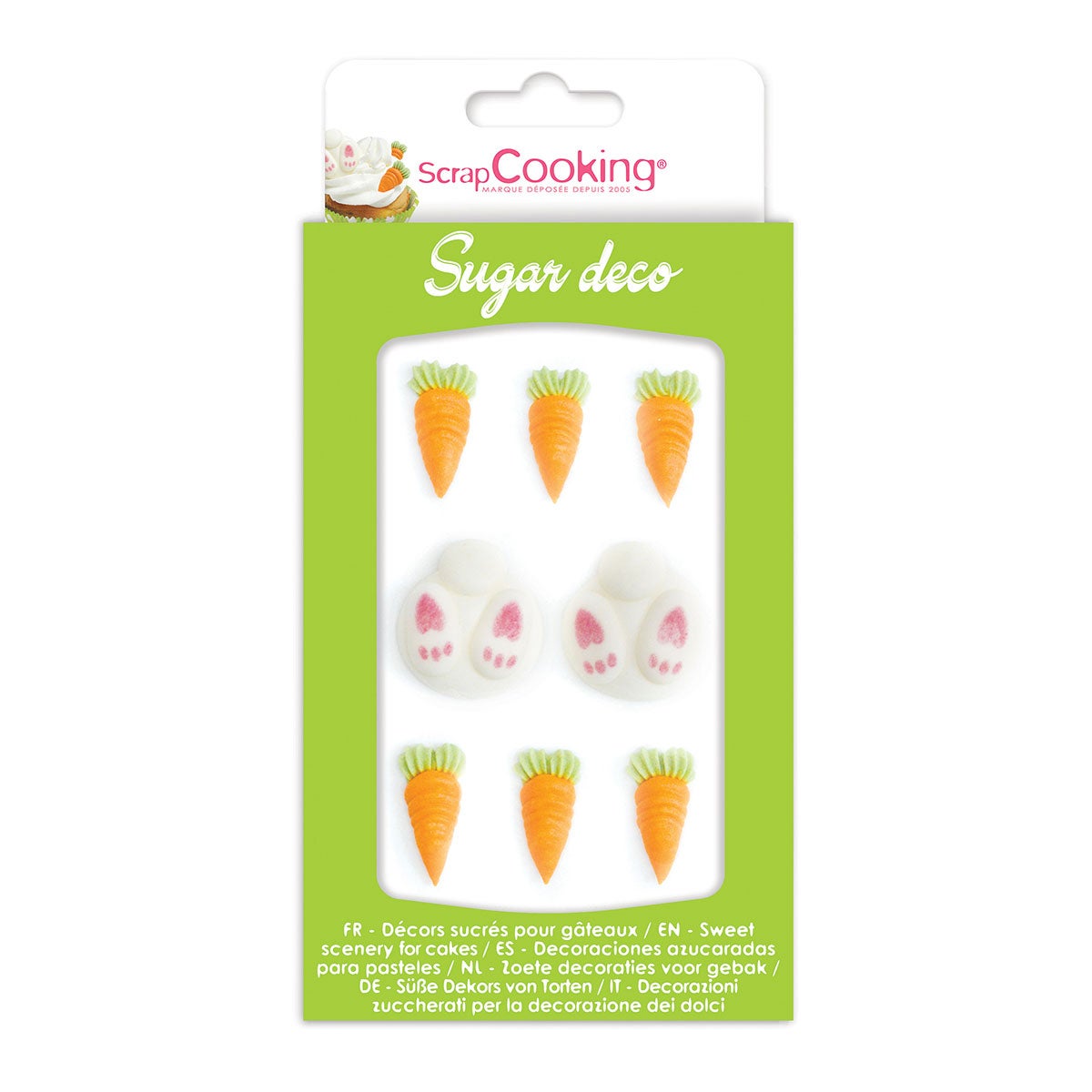 ScrapCooking Décors en sucre - Lapin / Carotte Set/8