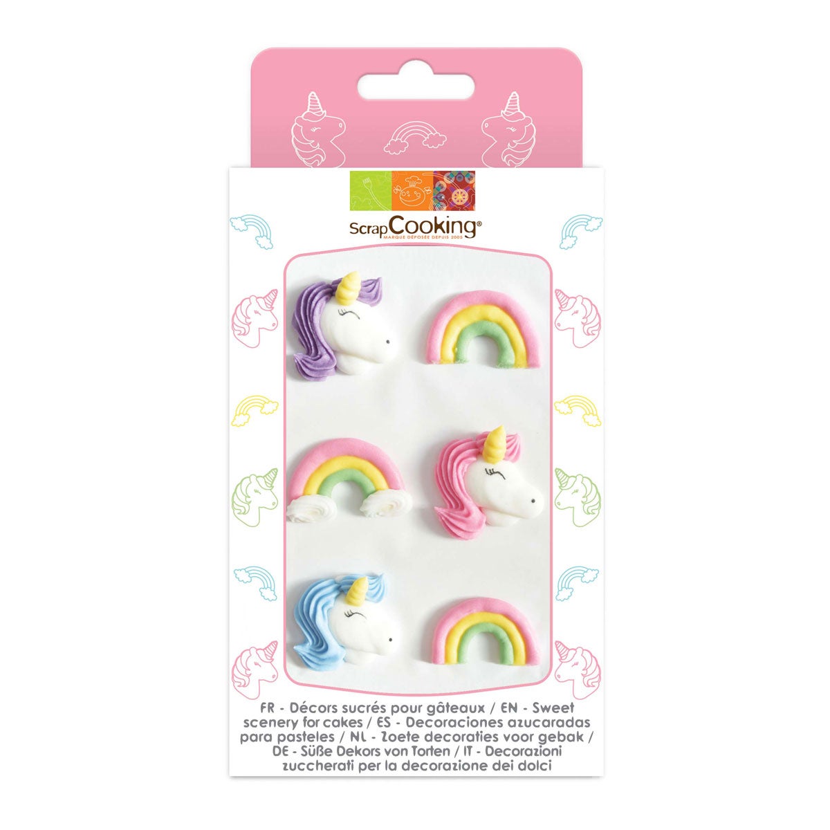 Scrapcooking Décorations en sucre Unicorn Set/6