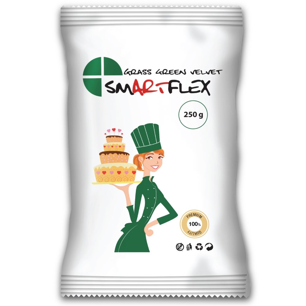 SmartFlex Pâte à sucre Velours Grass Green 250g