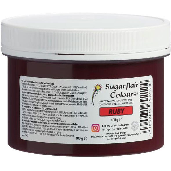 Sugarflair Paste Colour RUBY, 400 g