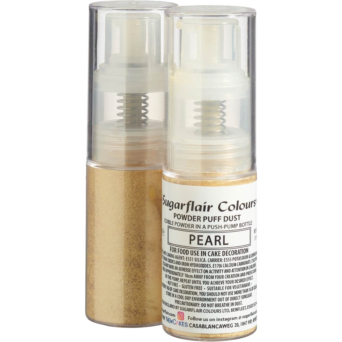 Sugarflair Pompe Spray Poudre Puff Dust -Perle-