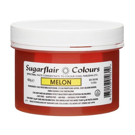 Sugarflair Pâte colorante MELON 400g