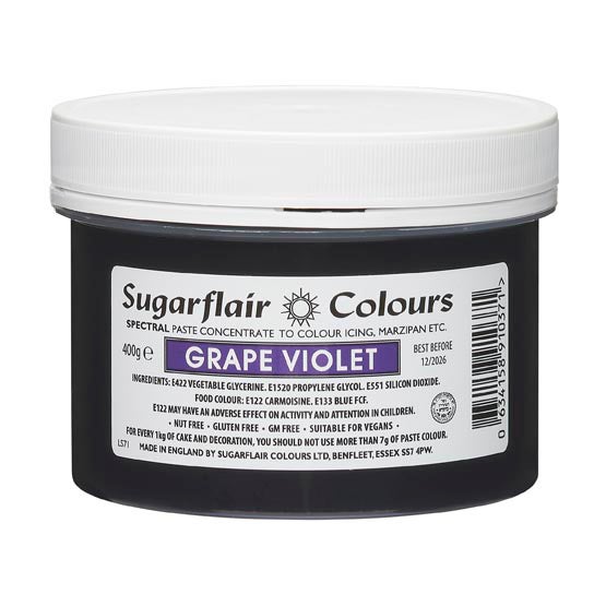 Sugarflair Pâte colorante GRAPE VIOLET 400g