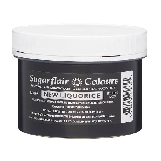 Sugarflair Pâte colorante LIQUORICE 400g